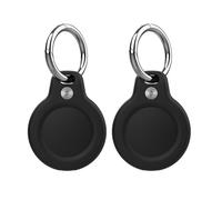 Compatibile con il ciondolo Apple AirTag con cavo, confezione da 2 pezzi Air Tag Lock Case Portachiavi Portabagagli per chiavi, bagagli e altro (nero)