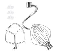 Compatibile Con Il Gancio For Impastare Da 6 QT K256WW, Frusta A Filo E Pala A Lama Piatta, Accessori For Impastatrici In Acciaio Inossidabile-A70Z