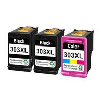 Compatibile con il pacchetto combinato di cartucce d'inchiostro HP 303 303XL for stampanti OfficeJet 6220 6230 6232(Hp 303xl 2bk 1 color)