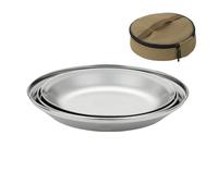 Compatibile con il piatto da frutta in acciaio inossidabile Campingmoon S397, set di stoviglie da campeggio portatile con custodia(S397-1S)