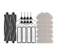 Compatibile con il robot aspirapolvere Dreame D9 Max Gen2, kit di ricambio 5 in 1 con spazzola in gomma, spazzole laterali, panni for mocio, filtri HEPA(Burgundy)