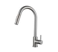 Compatibile con il rubinetto della cucina Flessibile estraibile 2 modalità Ugello Miscelatore acqua calda fredda Spruzzatore montato sul ponte(Brushed A)