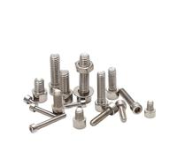 Compatibile con il set combinato di dadi e bulloni ad angolo interno in acciaio inossidabile da 360 pezzi - Testa esagonale M4, M5, M6, include una chiave for rondella piatta