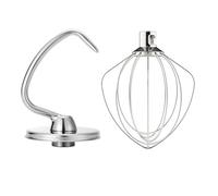 Compatibile con il set di accessori for impastatrice KitchenAid, frusta a filo e gancio for impastare da 2 pezzi for modelli con testa inclinabile da 4,5-5 litri