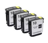 Compatibile con il set di cartucce d'inchiostro 10 82 Designjet 500 500ps 800 800ps plotter HP10 HP82 HP500 HP800 stampante(10BK 4PCS)