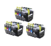 Compatibile con il set di inchiostri Brother LC3317XL Accessori | Confezione da 4 inchiostri ad alta capacità for MFC-J5330/6530/6730/6930, 3.000 pagine in nero, 1.500 a colori(3SET(12PC))