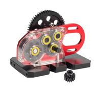 Compatibile Con Il Set Di Ingranaggi Trasmissione Delle Parti Aggiornamento Del Cingolo RC 1/10 Scatola Overdrive In Materiale Speciale Per Motore RC Parti Auto(Red)