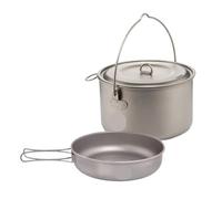 Compatibile con il set di pentole Widesea Titanium, stoviglie da campeggio all'aperto con pentola e padella for picnic, escursionismo e trekking(750ML Titanium pot)