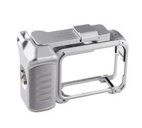 Compatibile con Insta360 Ace Pro1/2 - Kit gabbia in metallo for videocamera sportiva con impugnatura ergonomica e sgancio rapido (argento)