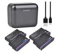 Compatibile con Insta360 X5, batteria di ricambio da 2800 mAh con doppia custodia di ricarica (4 batterie 1 caricabatterie)