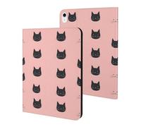 Compatibile con iPad A16 11 pollici 2025, custodia per tablet sottile con stampa di gatti neri con stampa fredda compatibile con iPad 10a generazione 10,9 pollici 2022 con supporto auto wake/sleep