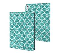 Compatibile con iPad A16 Custodia 11 pollici 2025, Slim Fish Scale Green Pattern Stampa Tablet Cover Compatibile con iPad 10a Generazione Custodia 10.9 Pollici 2022 con Supporto Auto Wake/Sleep