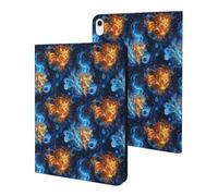 Compatibile con iPad A16 Custodia 11 pollici 2025, sottile Cool Flame Lion Head Print Tablet Cover compatibile con iPad 10a generazione Custodia 10.9 pollici 2022 con supporto Auto Wake/Sleep