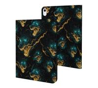 Compatibile con iPad A16 Custodia 11 pollici 2025, sottile Cool Wolf Head Print Tablet Cover compatibile con iPad 10a generazione Custodia 10.9 pollici 2022 con supporto Auto Wake/Sleep