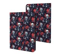 Compatibile con iPad A16 Custodia da 11 pollici 2025, Slim Rock Skull Guitar Rose Print Tablet Cover compatibile con iPad 10a generazione Custodia 10,9 pollici 2022 con supporto Auto Wake/Sleep