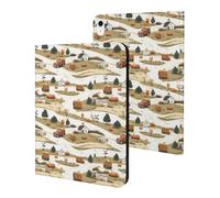 Compatibile con iPad A16 Custodia da 11 pollici 2025, sottile copertura per tablet con stampa di paesaggi rurali compatibile con iPad 10a generazione Custodia da 10,9 pollici 2022 con supporto Auto