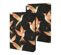 Compatibile con iPad A16 Custodia da 11 pollici 2025, sottile ed elegante Bird Flash Gold Print Tablet Cover compatibile con iPad 10a generazione Custodia da 10,9 pollici 2022 con supporto Auto Wake
