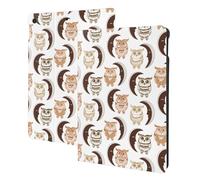 Compatibile con iPad di 9a/8a/7a generazione - Compatibile con iPad 10.2, custodia a libro, funzione di accensione/spegnimento automatico, luna crescente e gufo, custodia per tablet compatibile con