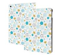 Compatibile con iPad di 9a/8a/7a generazione - Compatibile con iPad 10.2, custodia a libro, funzione di accensione/spegnimento automatico, motivo stelle dorate a pois blu, compatibile con custodia per