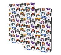 Compatibile con iPad di 9a/8a/7a generazione, custodia per tablet Cartoon Monster Trucks1 compatibile con iPad Cover da 10,2 pollici, supporto a libro, accensione e spegnimento automatico