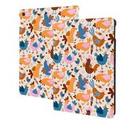 Compatibile con iPad di 9a/8a/7a generazione, custodia per tablet con polli carini compatibile con iPad Cover da 10,2 pollici, supporto a libro, accensione e spegnimento automatico