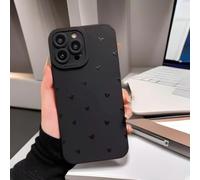 Compatibile con iPhone 11 Pro Max, custodia protettiva in poliuretano termoplastico antiurto con cuori neri, per uomini, donne