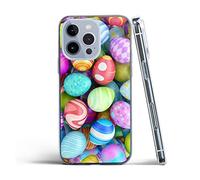 Compatibile con iPhone 14 Pro Max, custodia protettiva per telefono con uova di Pasqua, in morbido TPU, alla moda, sottile, antiurto, regalo per donne e ragazze