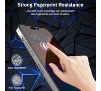 Compatibile con iPhone 15 Pro, pellicola protettiva per la privacy, 6,1", confezione da 2, vetro temperato 9H, anti-spia, antigraffio e senza bolle.