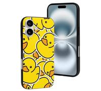Compatibile con iPhone 16, Ducky Cartoon Animal Yellow Resists Scratches Cute Phone Case Compatibile con iPhone 16 Custodie per donne e uomini