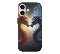 Compatibile con iPhone 17 Custodia sottile da 6,3 pollici - TPU Cool Fantasy Red Dragon-A Print Pattern Cover compatibile con iPhone 17 Custodia sottile robusta per donne uomini, antigraffio antiurto