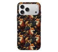 Compatibile con iPhone 17 Pro Max Custodia sottile sottile da 6,9 '' - TPU Retro Forest Fox Print Pattern Cover compatibile con iPhone 17 Pro Max Custodia protettiva robusta, antigraffio antiurto