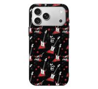 Compatibile con iPhone 17 Pro Max Custodia sottile sottile da 6,9 '' - TPU Rock Guitar Red Print Pattern Cover compatibile con iPhone 17 Pro Max Custodia protettiva robusta, antigraffio antiurto