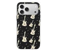 Compatibile con iPhone 17 Pro Max Custodia sottile sottile da 6,9 '' - TPU Star White Guitar Print Pattern Cover compatibile con iPhone 17 Pro Max Custodia protettiva robusta, antigraffio antiurto