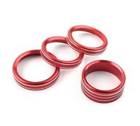 Compatibile Con Jeep Per Wrangler JL 2018 2019 2020 4 Pezzi Auto Aria Condizionata Interruttore Manopola Anello Copertura Decorazione Trim Adesivo Decorativi