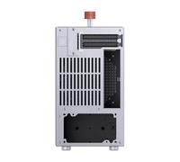 Compatibile con JONSBO - Custodia for computer T6 Nero ITX, Scocca in lega di alluminio da 3 mm + Legno massello di noce nero da 8 mm, Telaio con maniglia MINI PC(Silver)
