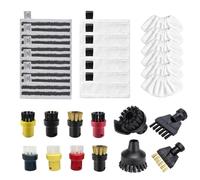 Compatibile Con Karcher Easyfix SC2 SC3 SC4 SC5 Mop Panno Ricambi E Spazzola Rotonda For Ugello For Finestre, Spazzola For La Pulizia Dell'Ugello Dell'Irrigatore(Set N 20pcs)