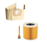 Compatibile Con Karcher, WD3 MV3 WD3200 WD3300 A2204 A2656 Sacchetti For La Polvere, Compatibile Con Rowenta, RB88 RU100 RU101 Filtro For Aspirapolvere Sacchetti Di Carta(3PCS-A)