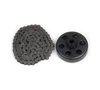 Compatibile con Kart 168 Motore Moto 350 420 Catena 160 124 Maglie Mini Chiave Frizione Integrata Ricambi Universali(19MM 10 tooth cluth)