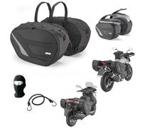 COMPATIBILE CON KAWASAKI VERSYS 650 COPPIA DI BORSE LATERALI MOTO SCOOTER BORSONE ESPANDIBILE 40 LT ATTACCO CON CINGHIE MAX 5KG VALIGIA ANTIPIOGGIA 320MMX180MM>280MMX530MM
