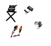 COMPATIBILE CON KAWASAKI VN 1500 MEAN STREAK KIT PORTATARGA IN ALLUMINIO PER MOTO REGOLABILE UNIVERSALE+2 FRECCE A LED+LUCE TARGA TUTTO LAMPA OMOLOGATO