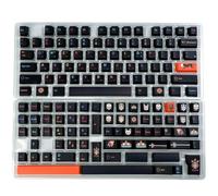 Compatibile con KBDiy GMK Mictlan PBT Copritasti coreani Profilo Cherry 143 tasti Layout Alice personalizzato for interruttori MX Tastiera meccanica al 60%(GMK Mictlan-KR)