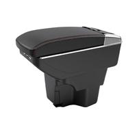 Compatibile Con Kia K2 X-line Rio3 2011-2016 Console Centrale Auto Modifica Interna Bracciolo Multifunzione Accessori Scatola Portaoggetti(B1 Black red NO USB)