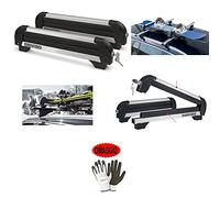 COMPATIBILE CON KIA STONIC PORTASCI IN ALLUMINIO PER BARRE PORTAPACCHI TETTO AUTO CON 4 PAIA DI SCI O 2 SNOWBOARDS PORTA SCI OMOLOGATO MENABO