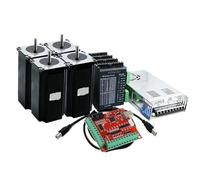 Compatibile con kit a 4 assi 3A 3N.M Nema23 425 Oz-in motore passo-passo Driver TB6600 + alimentatore da 350 W Scheda controller MACH3 for incisore CNC(8mm single)