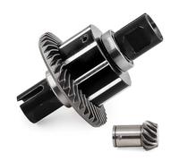 Compatibile Con KRATON Per OUTCAST ARA310937 1/5 RC Auto Parti Upgrade Differenziale Anteriore Posteriore In Acciaio Al Cromo 39+12T RC Parti Auto(Black)