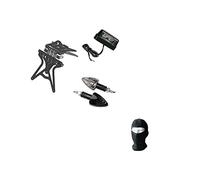 COMPATIBILE CON KTM 125 DUKE ABS KIT PER MOTO PORTATARGA REGOLABILE UNIVERSALE+1 COPPIA DI FRECCE A LAMPADIN LUCE TARGA OMOLOGATO LAMPA