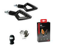COMPATIBILE CON KTM 1290 SUPER DUKE R COPPIA DI FRECCE A LED 12V PER MOTO LAMPA 90247 KIER OMOLOGATE INDICATORE DI DIREZIONE NERE CON LUCE ARANCIO