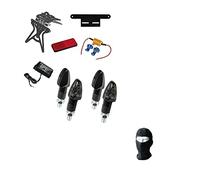 COMPATIBILE CON KTM LC4 640 ADVENTURE KIT PER MOTO PORTATARGA NON SPECIFICO+2 COPPIE DI FRECCE A LED+LUCE TARG 4 RESISTENZE+CATARIFRANGENTE+SUPPORTO CATAR. LAMPA OMOLOGATO