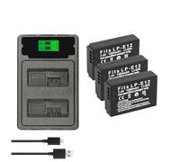 Compatibile con la batteria Canon LP-E12 for Rebel SL1 EOS SL1 100D Kiss X7 EOS-M M M2 M10 M50 M100(3 Battery 1 Charger)