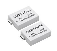Compatibile con la batteria Canon LP-E8 for Rebel T3i T2i T4i T5i 600D 550D 650D 700D Kiss X5 X4 Kiss X6(2 Battery)